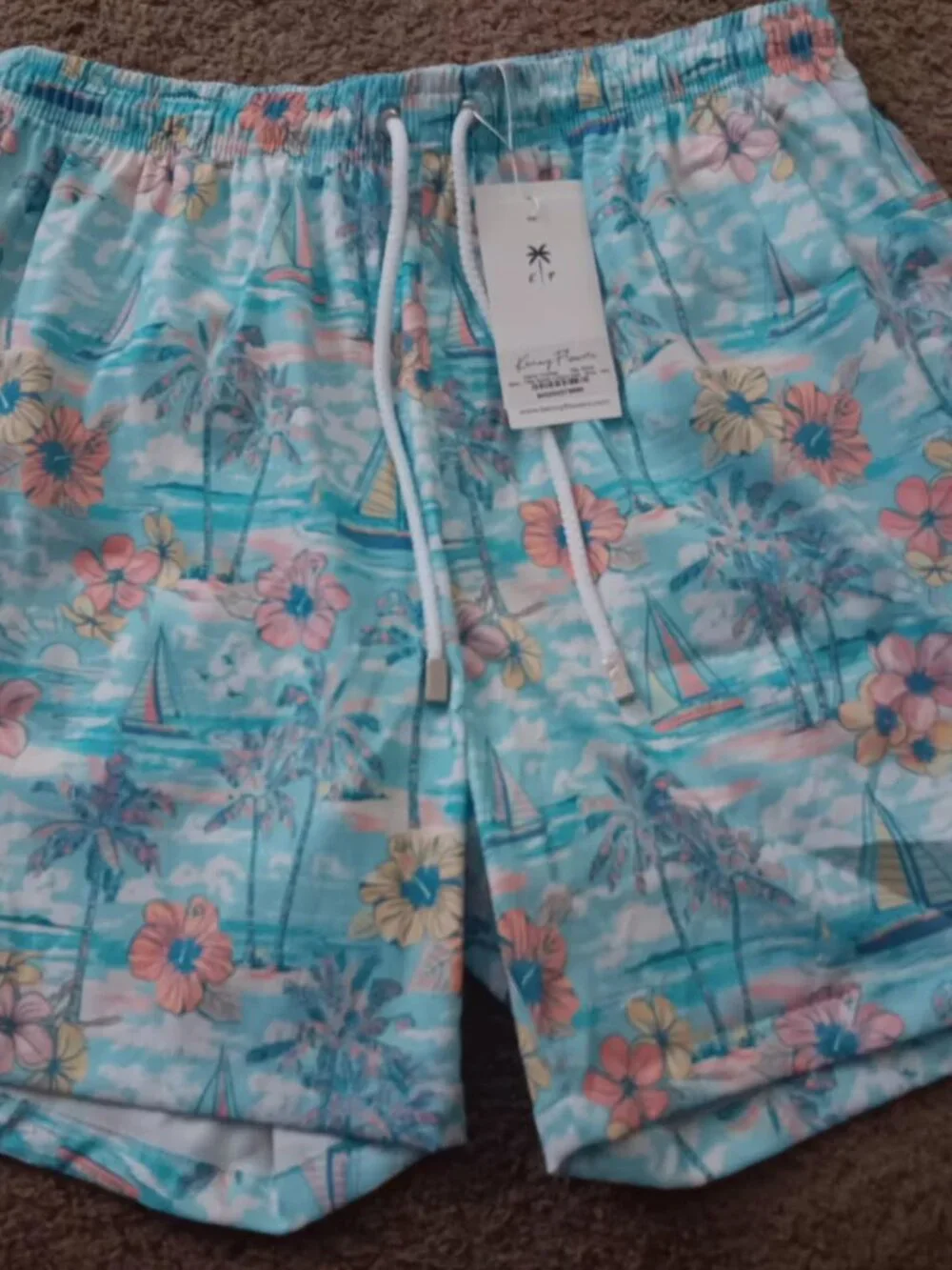Kenny Flowers Mens Swim Trunks XXL NWTs